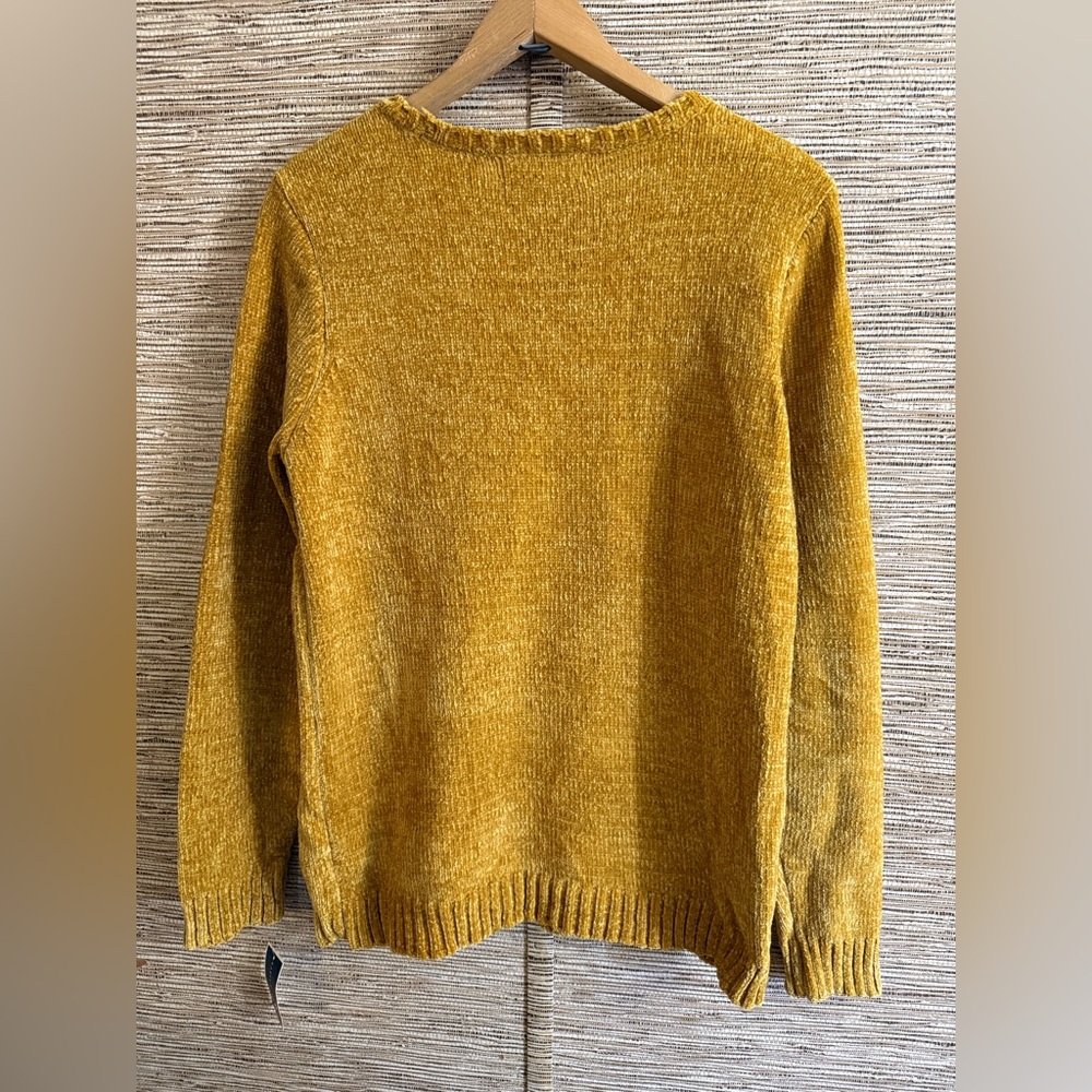 Karen Scott Knit Sweater Women’s Size Large Golden Chenille Soft NWT - Picture 6 of 8